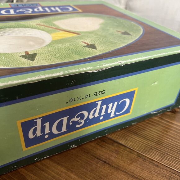 VTG Golf Chip & Dip Bowl Midwestern Home Products 101607 New In Box 14”x10” RARE - Picture 5 of 11